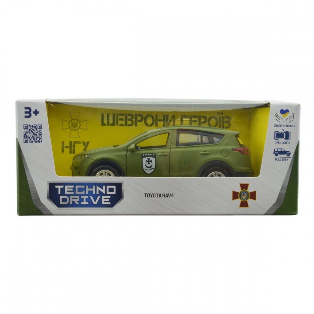 Автомодель TechnoDrive 1:32 серии Шевроны Героев Toyota RAV4 Буря KM6198