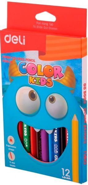 Олівці кольорові Color Kids Jumbo EС00600 12 шт. Deli