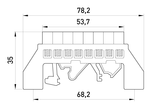 Шина нульова на DIN-рейку E.NEXT e.bsi.pro.2.8 p0650020