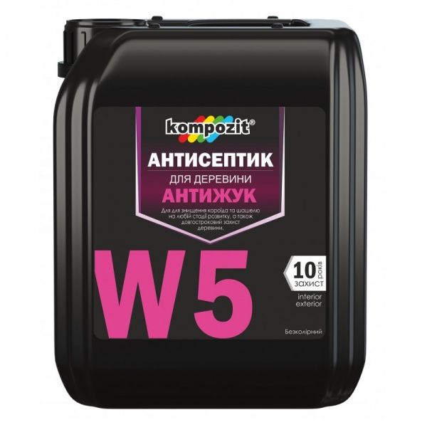 Антисептик Kompozit для захисту деревини Антижук W5 1 л