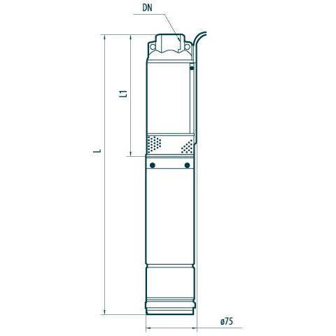 Насос заглибний Насосы плюс оборудование N 75QJD130-0.75 + пульт