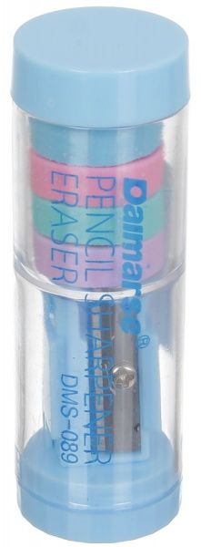 Набір гумок з чинкою блакитний