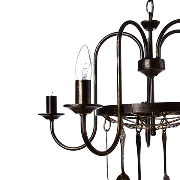 Люстра подвесная Vitaluce 5xE14 старая бронза V1372/5 