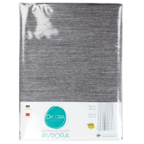 Штора Avrora 200x285 см сиренево-серый Decora textile