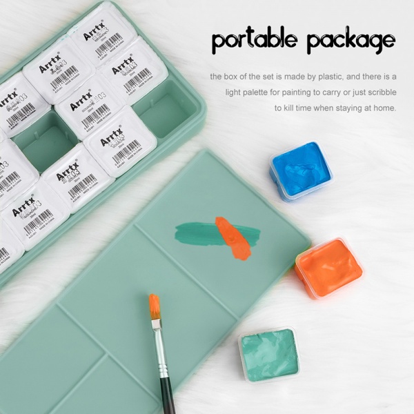 Набір гуашевих фарб AJG-001-18A 18 кольорів 30 мл LC302321 Arrtx