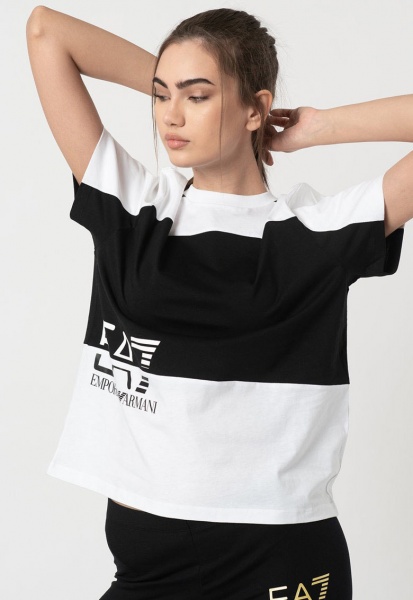 Футболка EA7 T-SHIRT 3KTT04-TJ9ZZ-1100 р.S білий