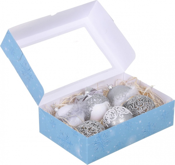 Елочный набор Комплект № 119 d 80 мм 6 шт./уп.