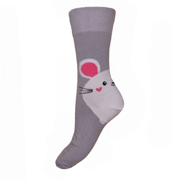Носки женские Molly Мышка р. 23 серый 