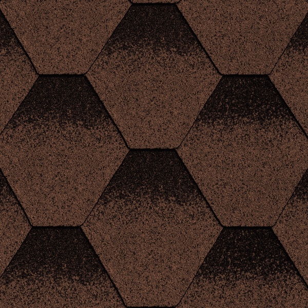 Битумная черепица MATIZOL® RESIDENCE сота коричневый оттененный 3 кв.