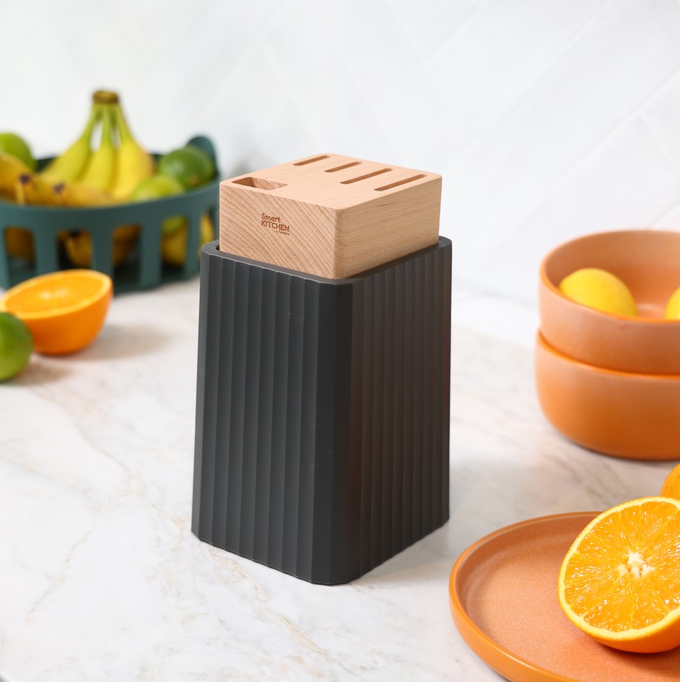 Подставка для ножей Smart Kitchen by Flamberg Bright Charcoal 21,8х13,2х12,2 см