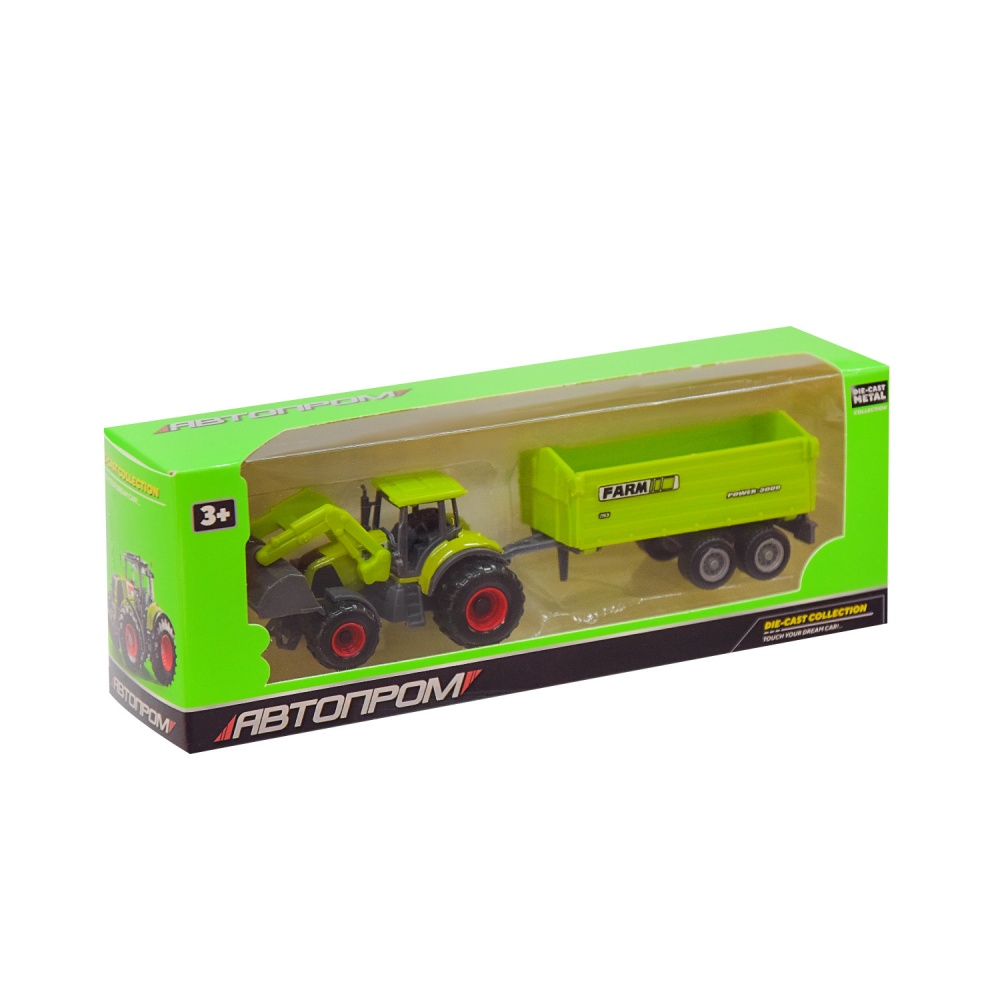 Автомобиль Автопром 1:50 трактор метал 7804