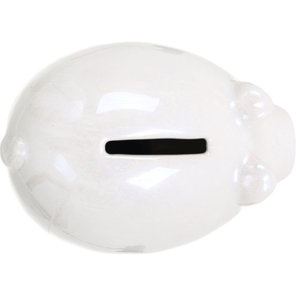 Копилка Eterna 2029 белая с сиянием 9x10x12,5 см