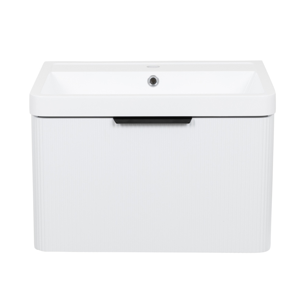 Тумба підвісна Aqua Rodos FROST (WHITE-MATT-PVC) 1 ящик з умивальником Ваr 60 см