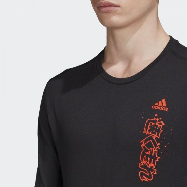 Футболка Adidas FAST GFX LS Tee FJ5000 L чорний