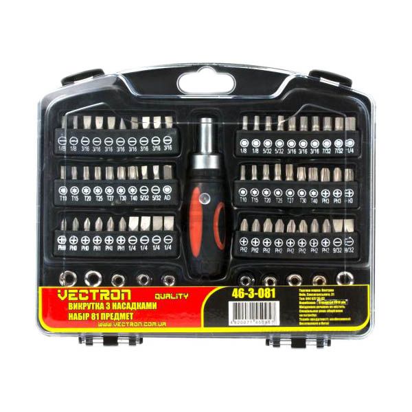 Набір біт Vectron 80 шт. 46-3-081