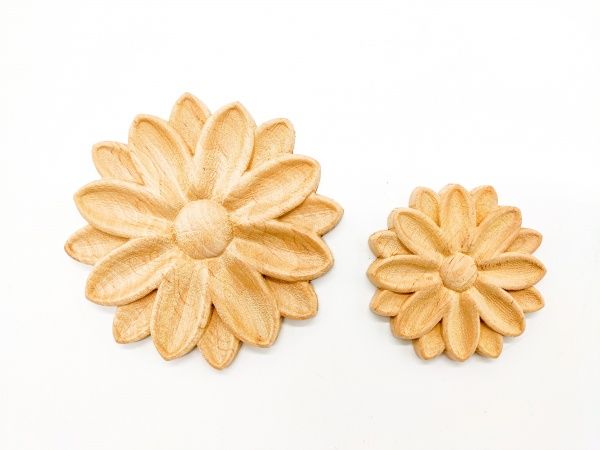 Декоративная панель деревянная розетка 1 шт, RZ.02.90 90х90x7 мм 