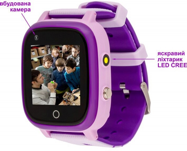 Смарт-часы AmiGo GO005 4G WIFI Thermometer purple