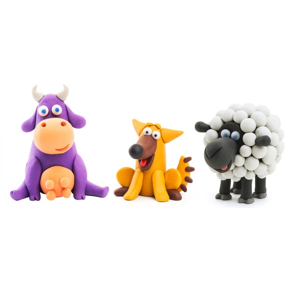 Набір для ліплення Lipaka Корівка, песик, вівця 60024-UA01