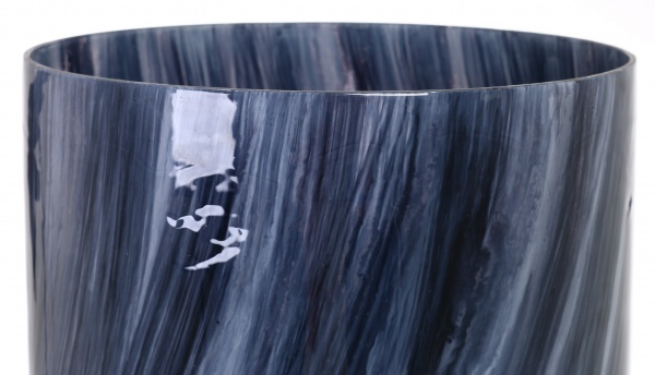 Ваза PANACHE Pacifica 59 см темно-синий с белым/никель 