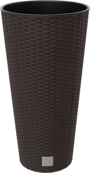 Горщик пластиковий Prosperplast Rato tubus 2 в 1 круглий 27л коричневий (77967-440) 