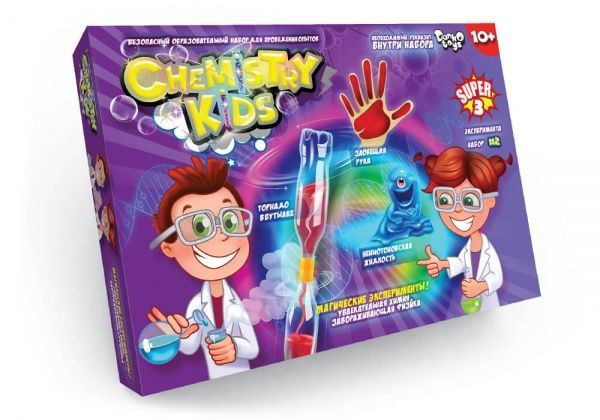 Набір для дослідів Danko Toys Chemistry kids економ рос. (8) в асортименті CHK-02-01,02,03,04