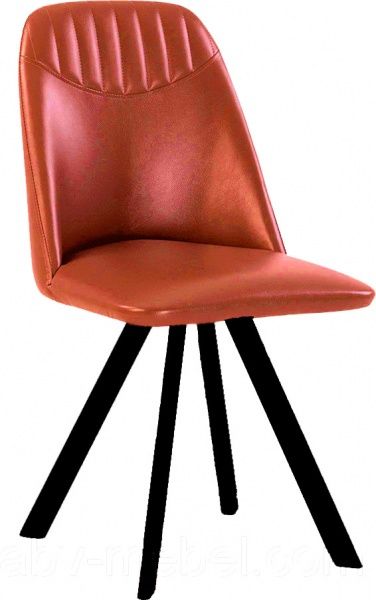 Стул обеденный Nowy Styl MILANA 4L SPIN BLACK (BOX-2) GOBI-02 черный/рыжий