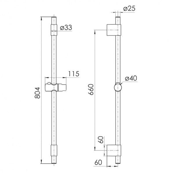 Душова штанга Imprese 8000000 L-80