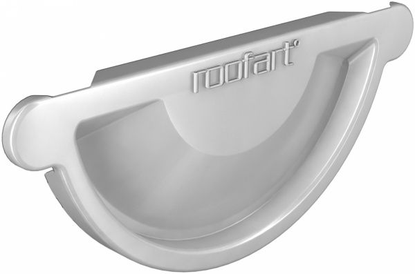 Заглушка желоба универсальная ROOFART 125 мм белый 