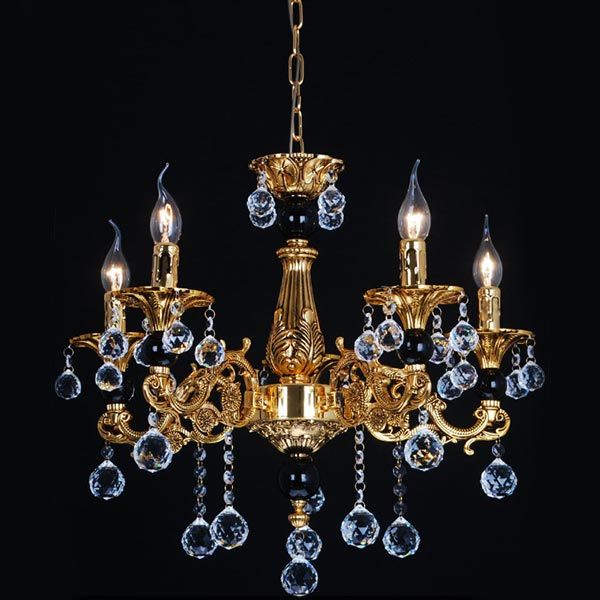 Люстра подвесная WunderLicht 5x60 Вт E14 бронза 4063-45 