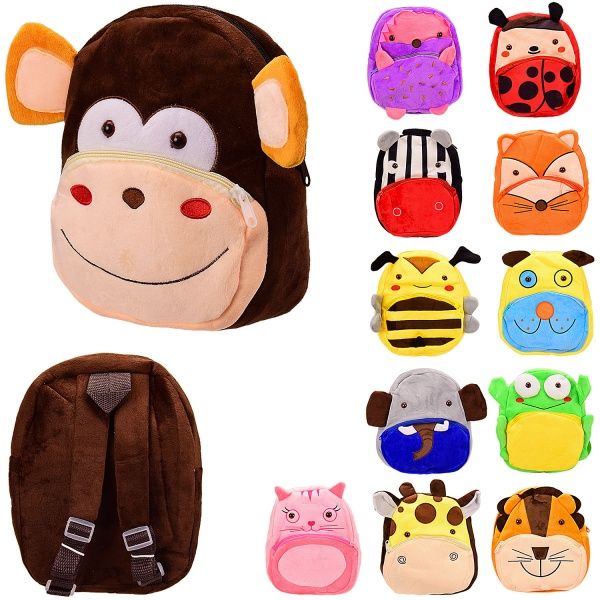 Рюкзак плюшевый в ассортименте 12 видов 25 см BG8019