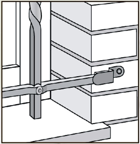 Кронштейн Укритарм для решетки окна накладной (302/2)