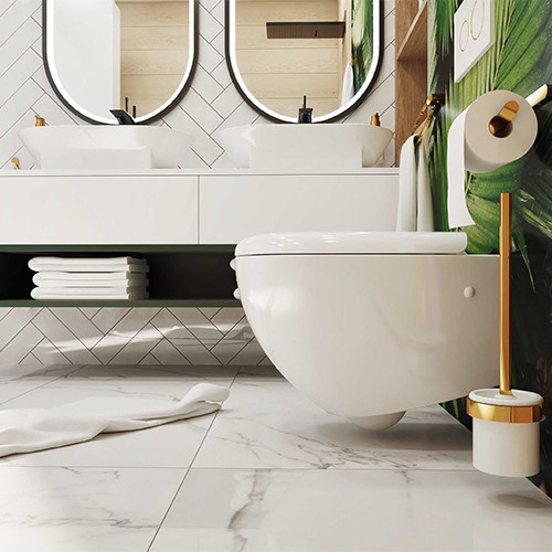 Йоржик для унітаза Bisk NATURE BOX золото 5911