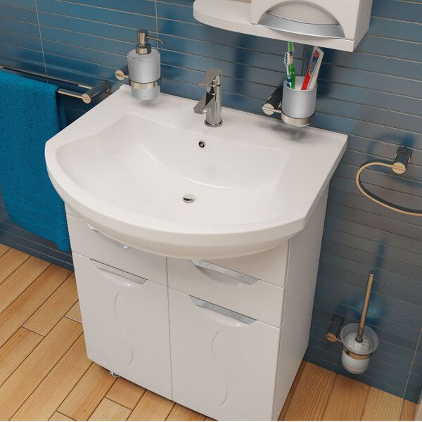 Тумба с умывальником Аква-Родос Глория 05GL0265 65 см белая