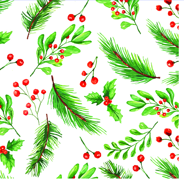 Салфетки столовые Silken Рождественские шишки 33х33 см 12 шт.