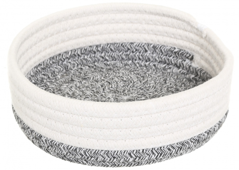 Кошик Luara з кришкою світло-сірий круглий 21х7 см