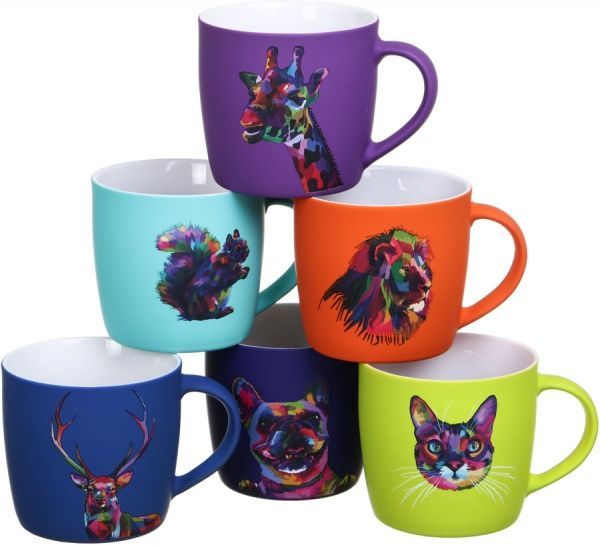 Чашка Neon Cat 350 мл зеленая