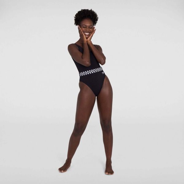 Купальник Speedo BELTED_DEEP_U-BK_1PC_AF 8-123630001 р.40 черный