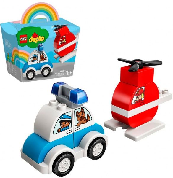 Конструктор LEGO Duplo Пожежний вертоліт і поліцейська машина 10957