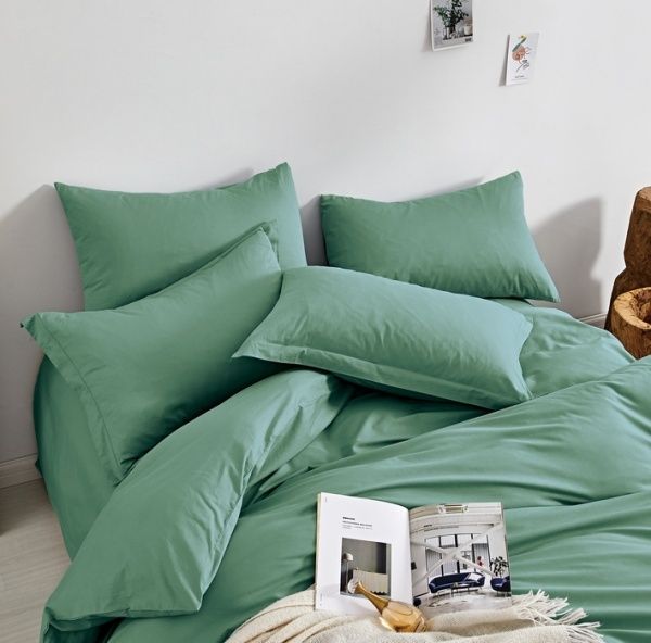 Комплект постельного белья семейный оливковый Word of Dream 