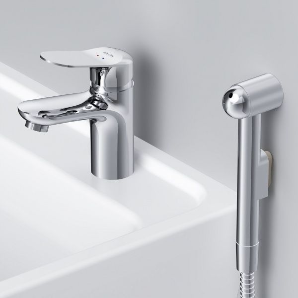 Смеситель для умывальника AM.PM с гигиеническим душем F85C03000 Sunny