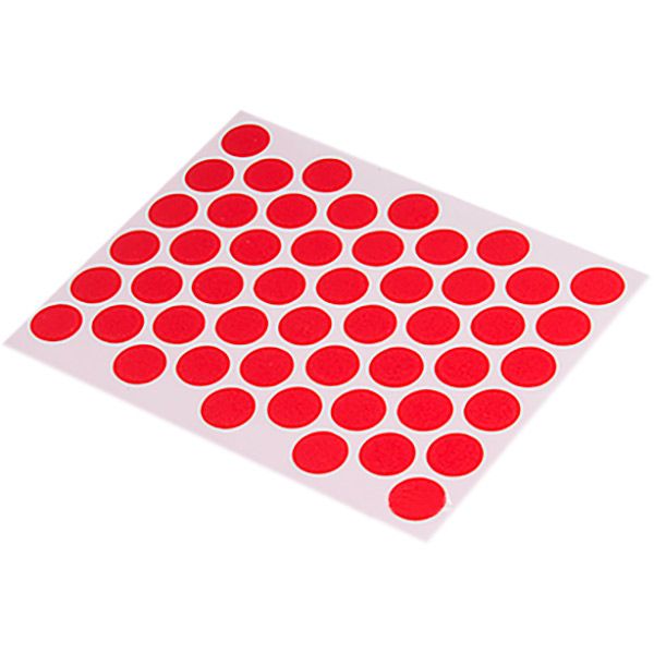 Заглушка на конфірмат самоклеюча червона 50 шт DC