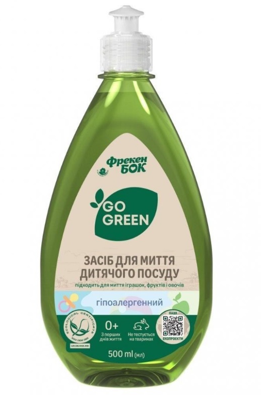 Средство для ручного мытья посуды Фрекен Бок для детской посуды, игрушек, овощей и фруктов 0,5л