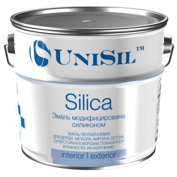 Емаль UniSil пентафталева Silica чорний мат 0,7л 0,9кг