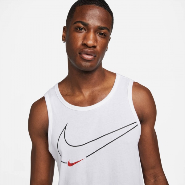Майка Nike M NK DF TANK 6/1 GFX DM6257-100 р.S білий