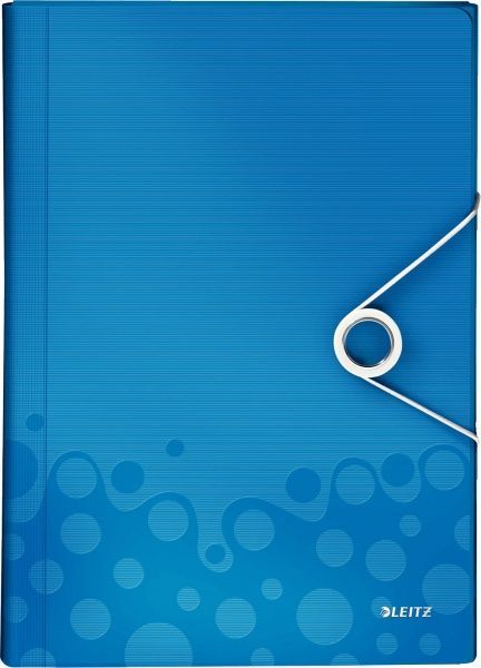Папка з відділеннями WOW A4 синій металік 45890036 Leitz