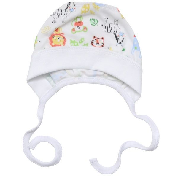 Чепчик дитячий Minikin 1940503 р.43 білий із салатовим 1940503