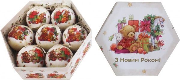 Набор игрушек Медведи d75 мм 7 шт./уп. 