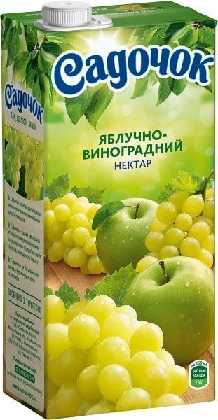 Нектар Садочок Яблучно-виноградний 0,95л (4823063107327) 