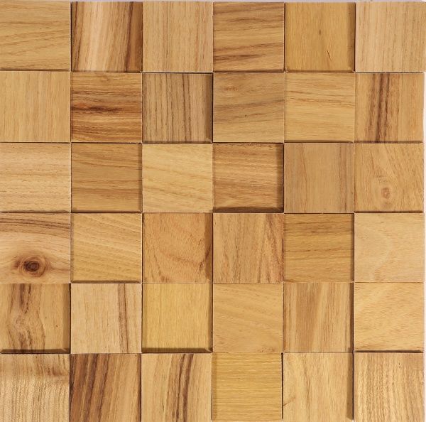 Декоративная панель деревянная Мозаика из дерева Tessera Дуб Натур 270х270 мм