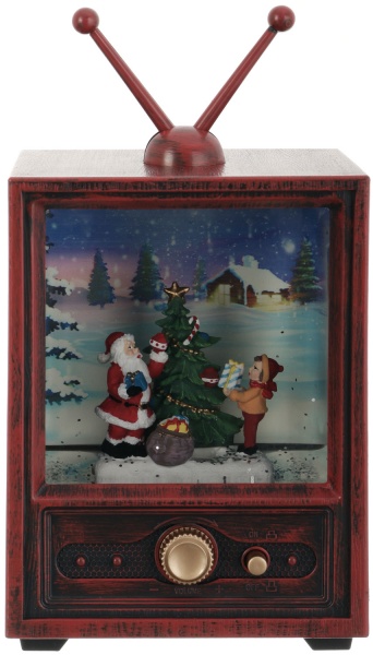 Ліхтар декоративний Телевізор Санти ялинка 12,3x8,7x22,5 см